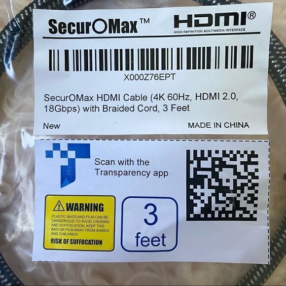 HDMI cable, 3 feet.   - Picture 2 of 3